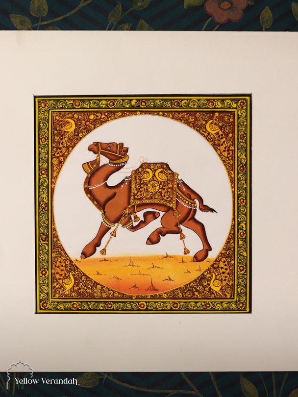 मूल मुगल चित्रकारी - ऊँट