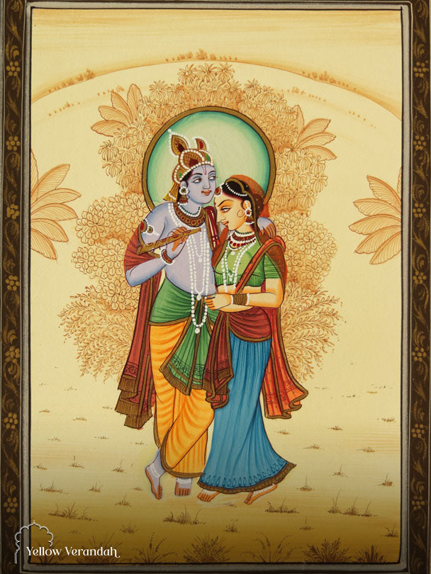 Original Pichwai Painting - Radha Krishna