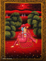 Original Pichwai Painting - Radha Krishna