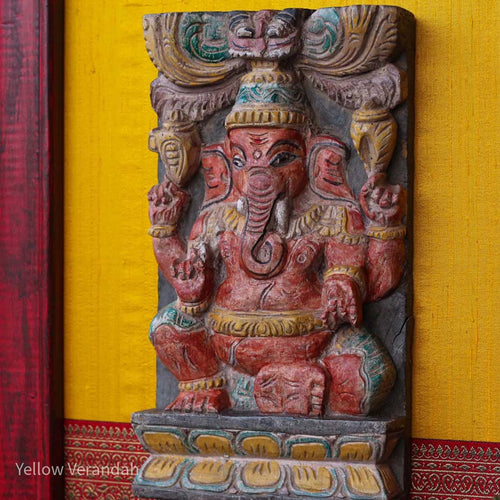 Antique Ganesha on Frame