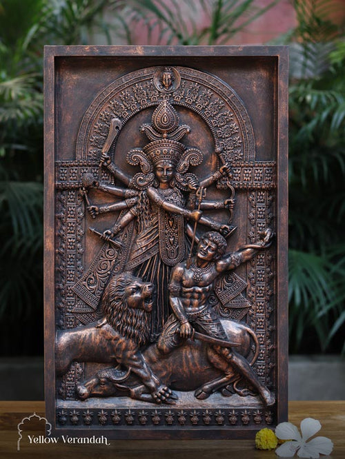 Antique Bronze Durga is a made of bronze and its a handmade sculpture.