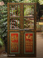 Vintage Wooden Handpainted Door