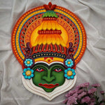 Wooden Handpainted Kathakali Mask - 20"