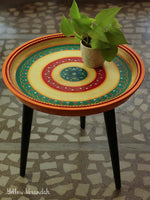 Wooden Round Table - Yellow