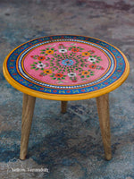 Wooden Round Table - Pink