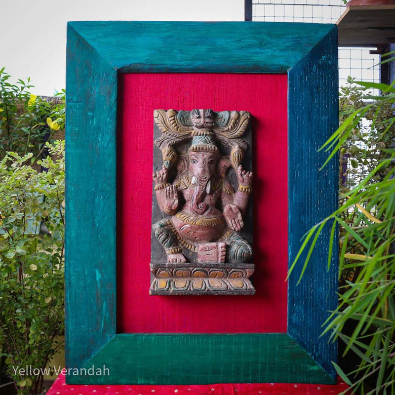 Antique Ganesha on Frame
