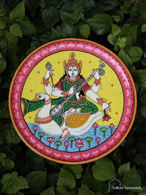 Patachitra Handpainted Wall Plate - 12"
