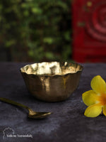 Pure Artisanal Kansa Phool Bowl with Spoon