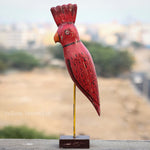 Vintage Wooden Parrot on Stand