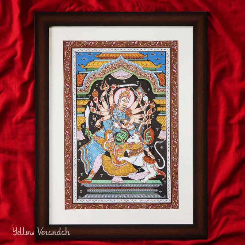 Original Patachitra Painting - Durga