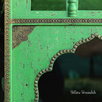 Wooden Jaisalmeri Jharokha Mirror - Green