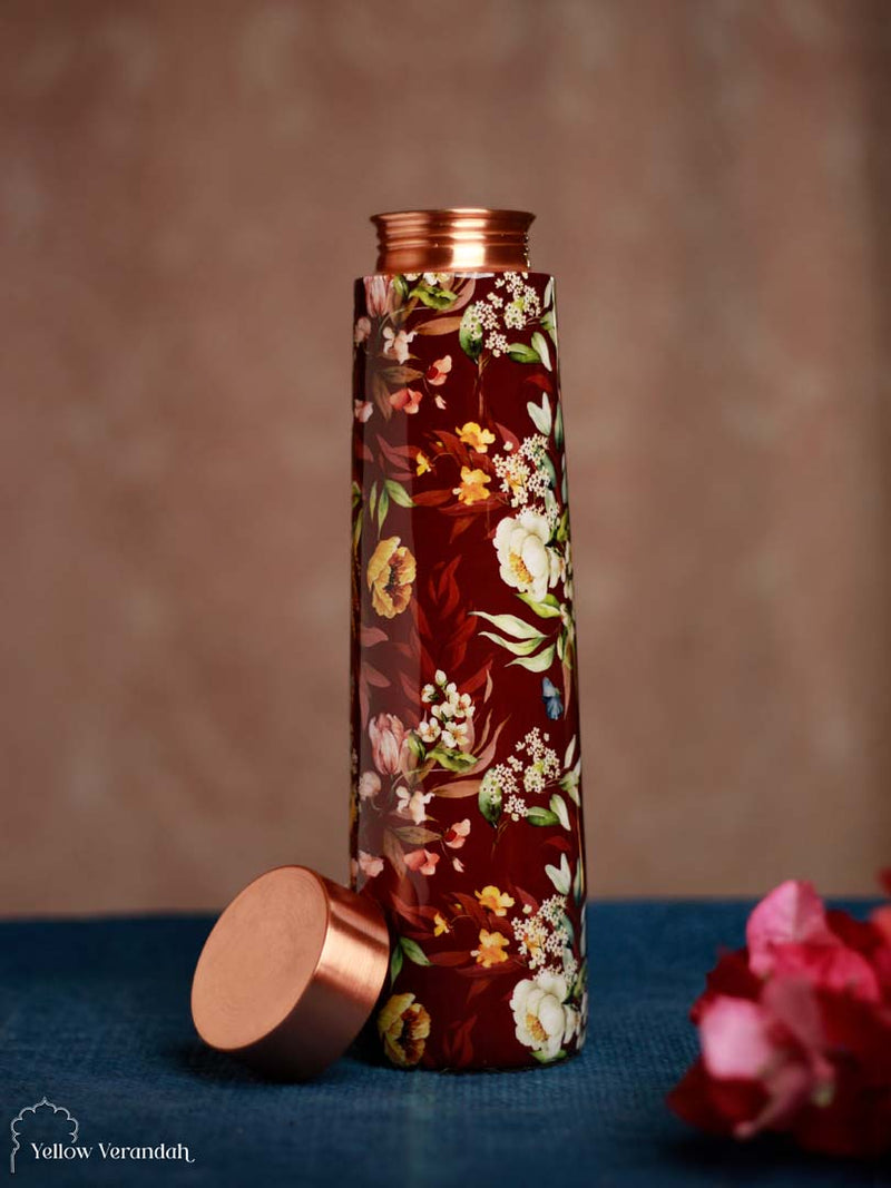 Copper Printed Bottle - Red