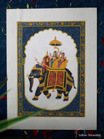 मूल मुगल चित्रकला - हाथी