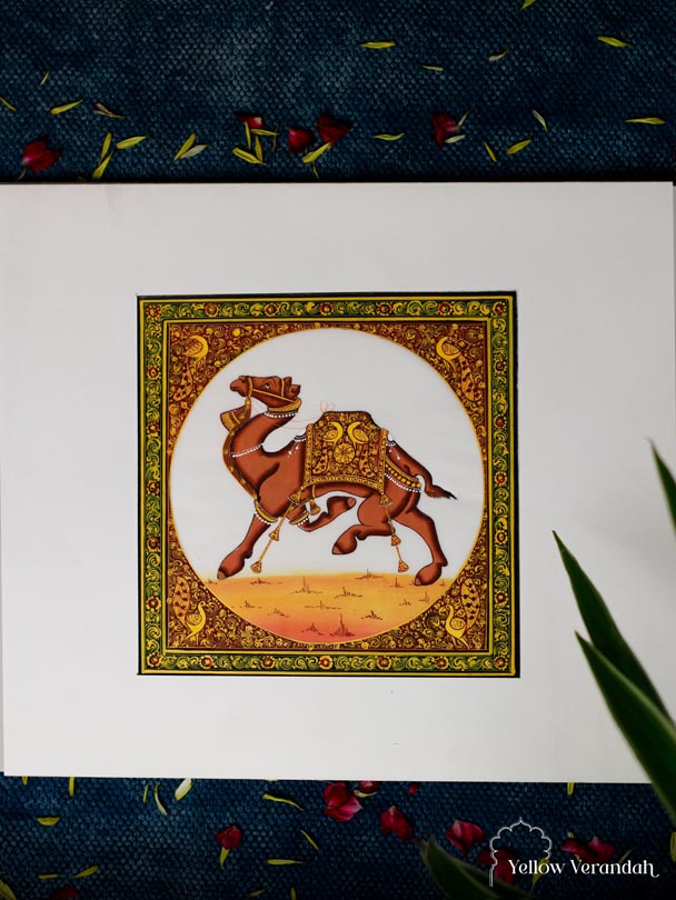 Original Mughal Painting - Camel