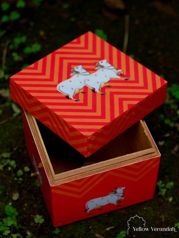 Wooden Printed Box - Pichwai