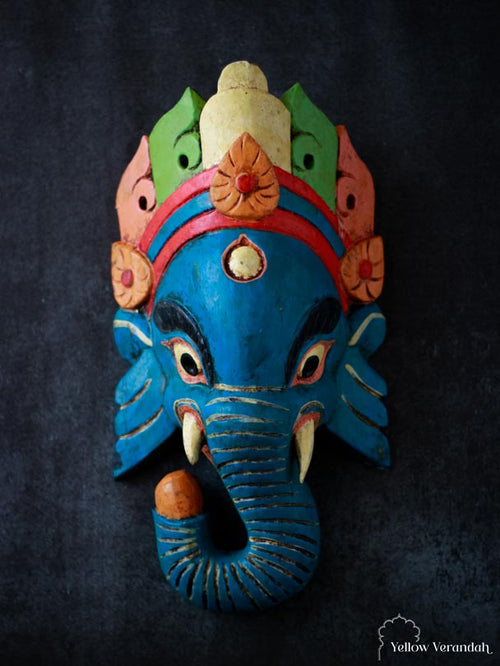 Himalayan Wooden Protecting Ganesha Mask