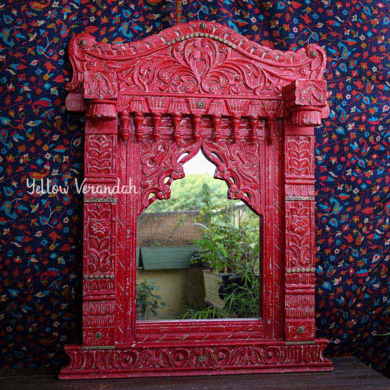 Wooden Carving Mirror 